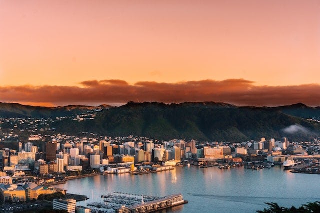 Wellington, NZ at sunrise
