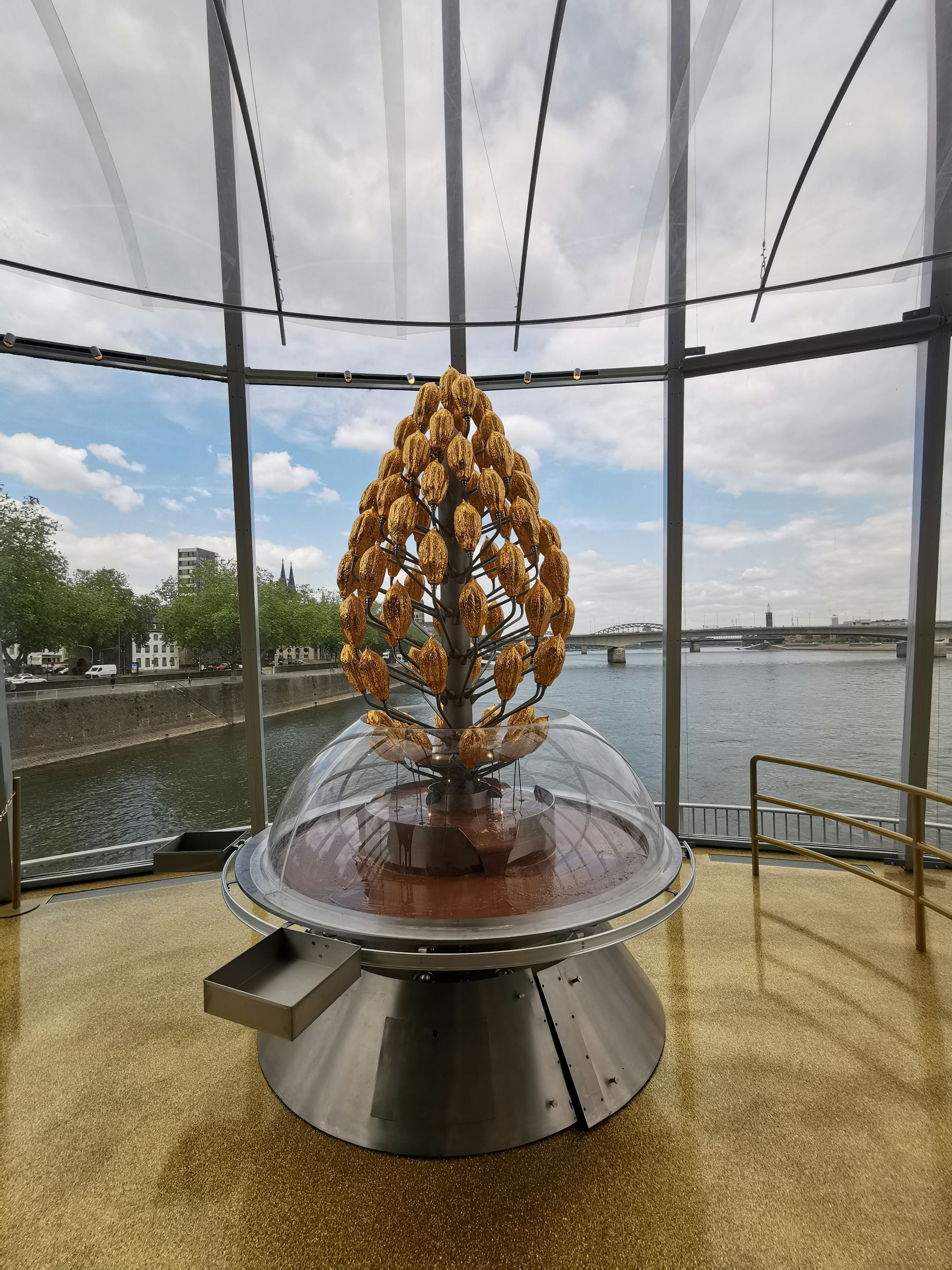 Famous Chocolate Fountain in Cologne, Germany