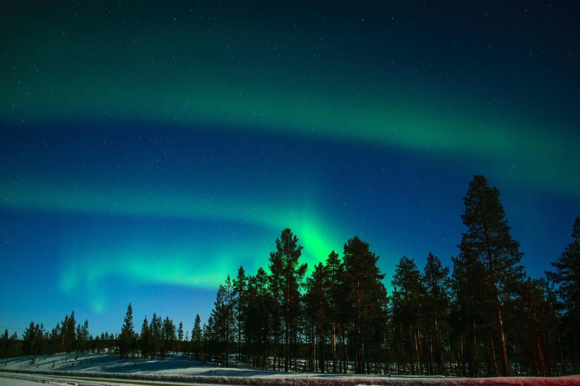 Northern lights in Lapland, Sweden