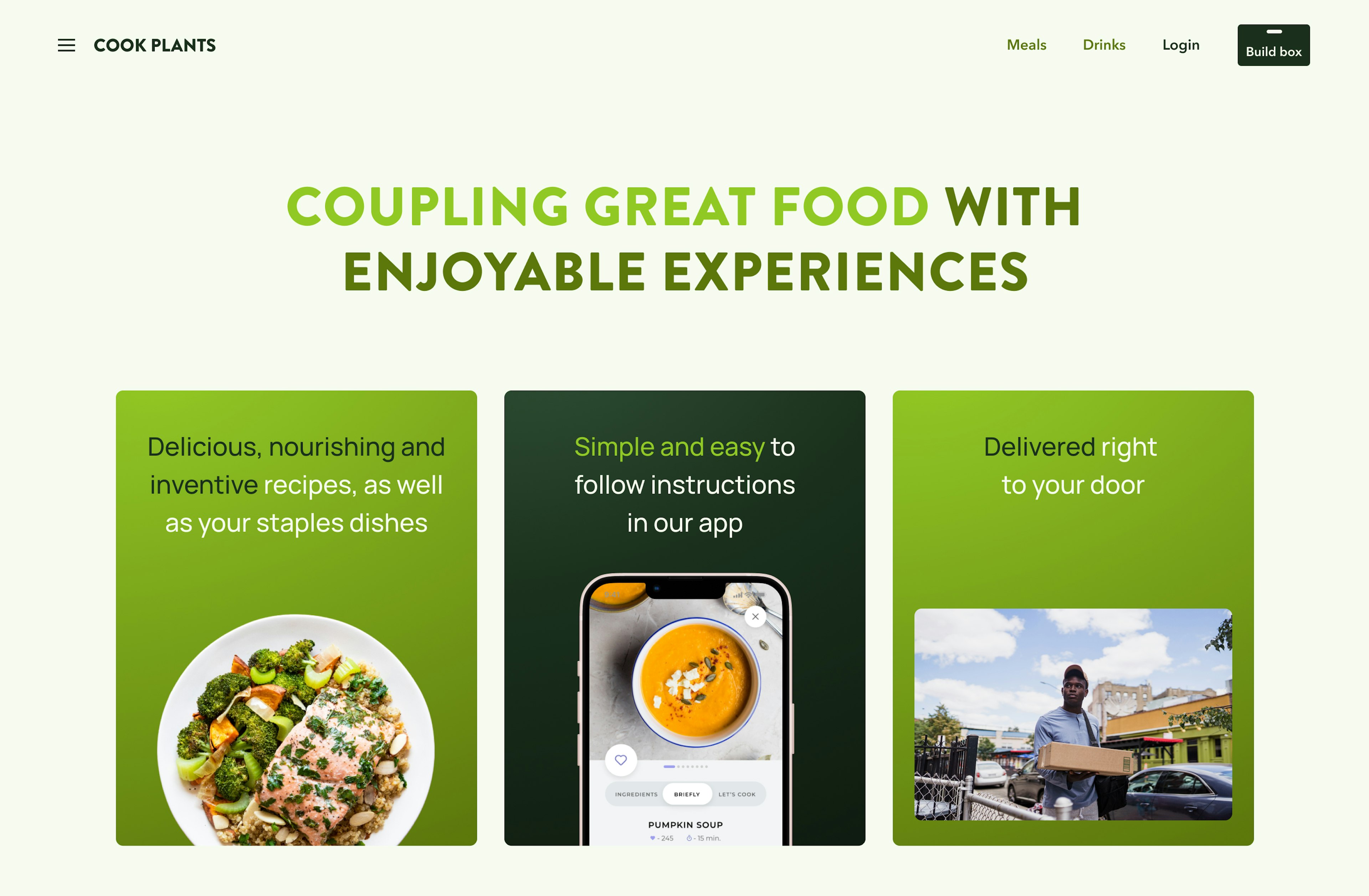 Cook Plants landing page