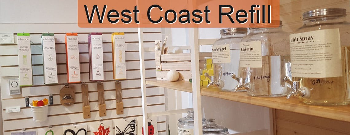 west coast refill store showing various products on their shelves