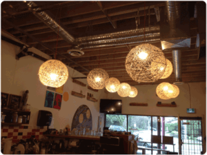 Lupii cafe lighting