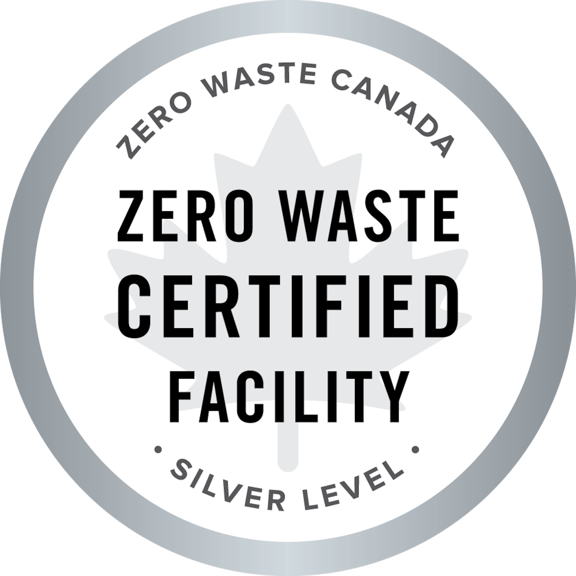 Zero Waste Canada Certified Facility Silver Badge