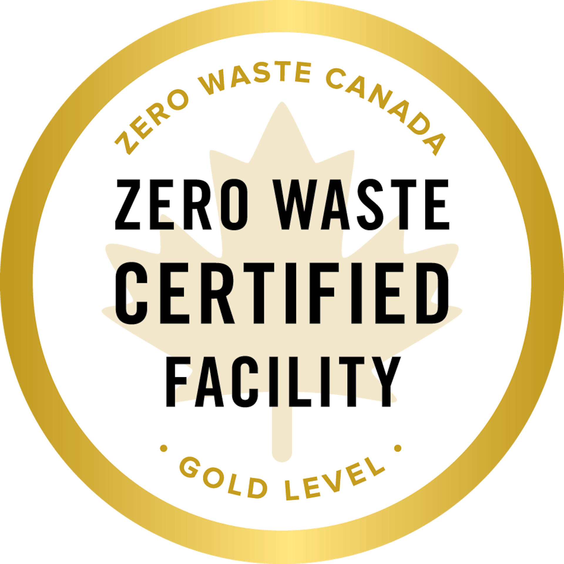 Zero Waste Canada Certified Facility Gold Badge