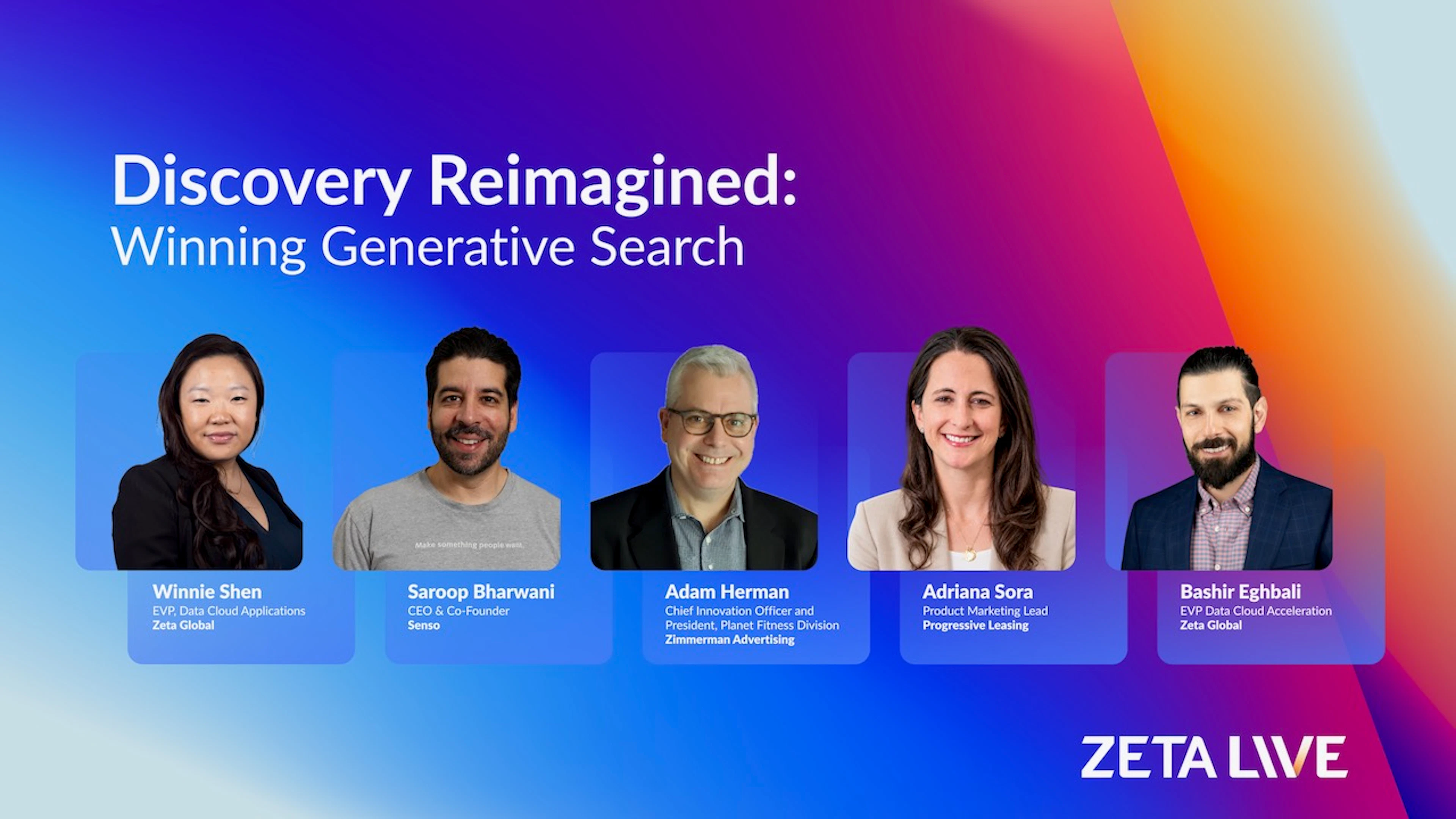 Zeta Live 2026 - winning generative search session image