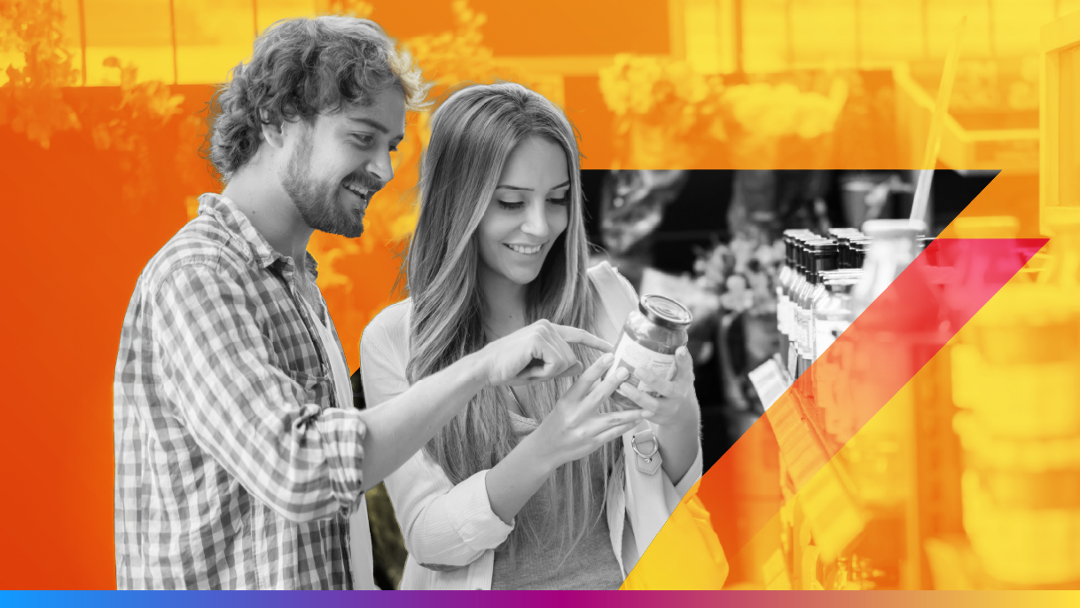 two people looking at labels at the store - featured image for ai decisioning article