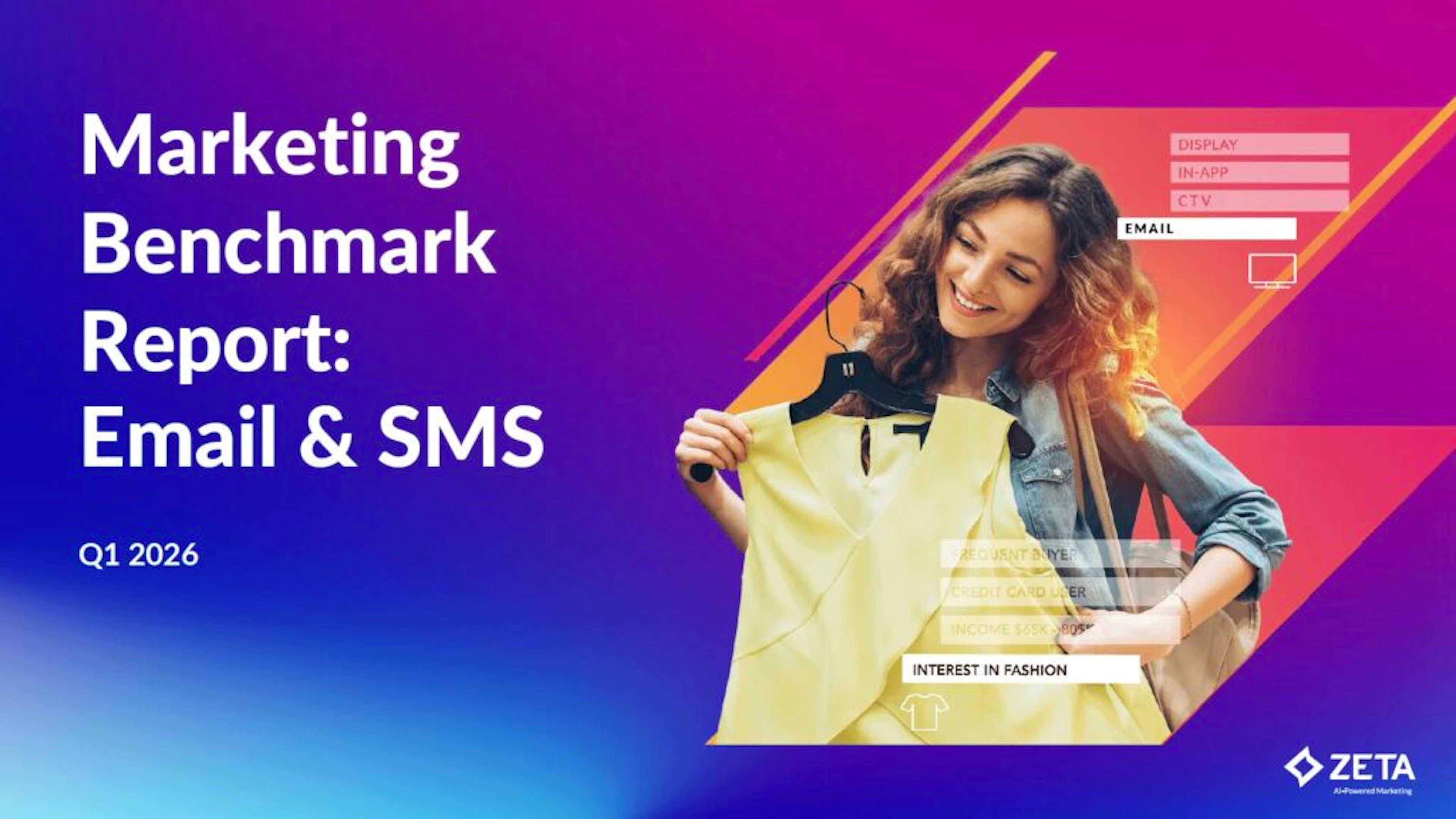 Cover of the Marketing Benchmarks Report: Email &amp; SMS, Q1 2026