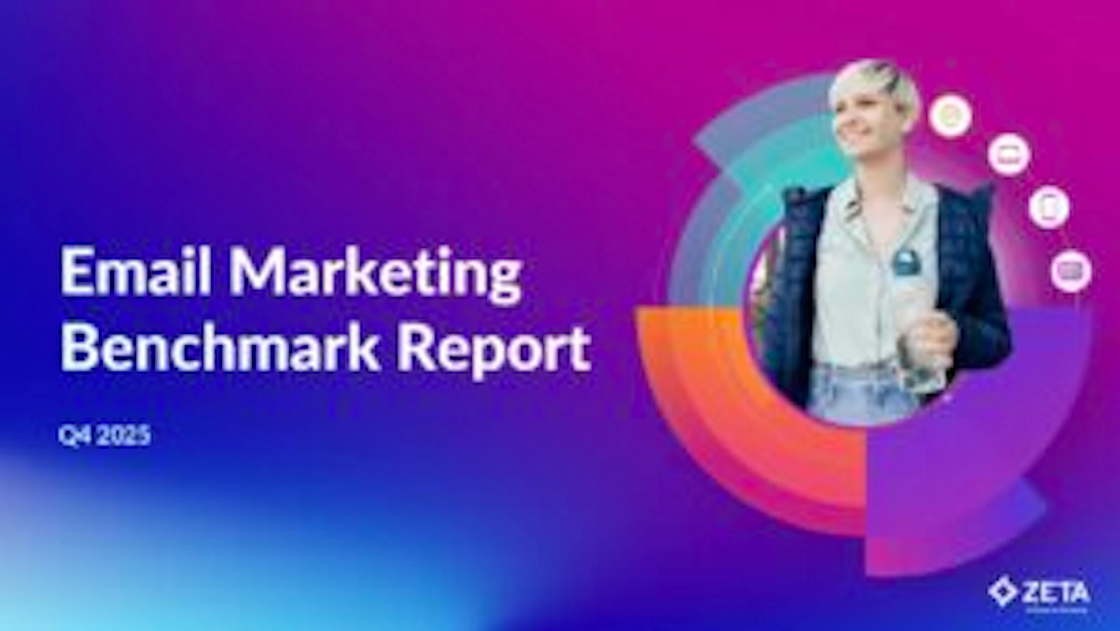 Graphic - The cover of the email benchmarks report