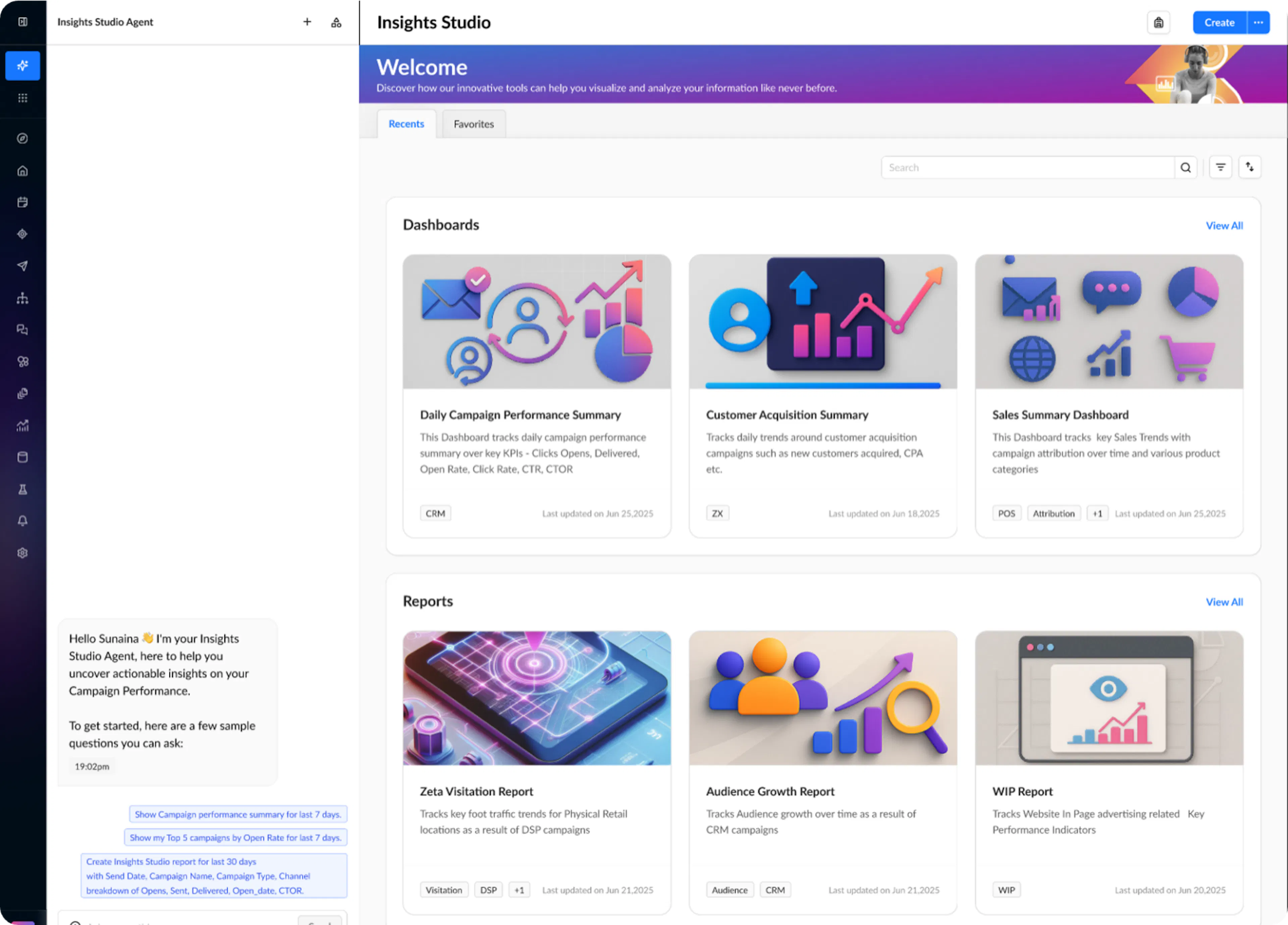 Screenshot of Athena Insights