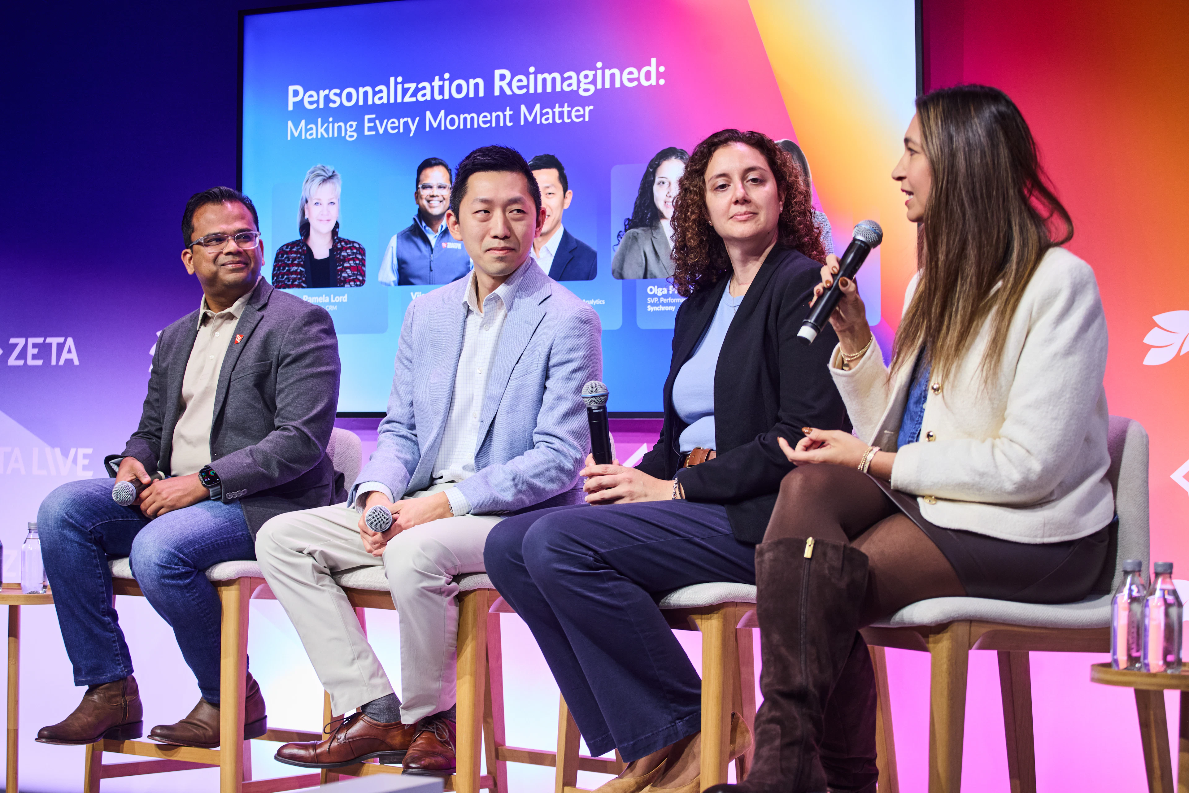 Personalization Reimagined panel onstage at Zeta Live 2026