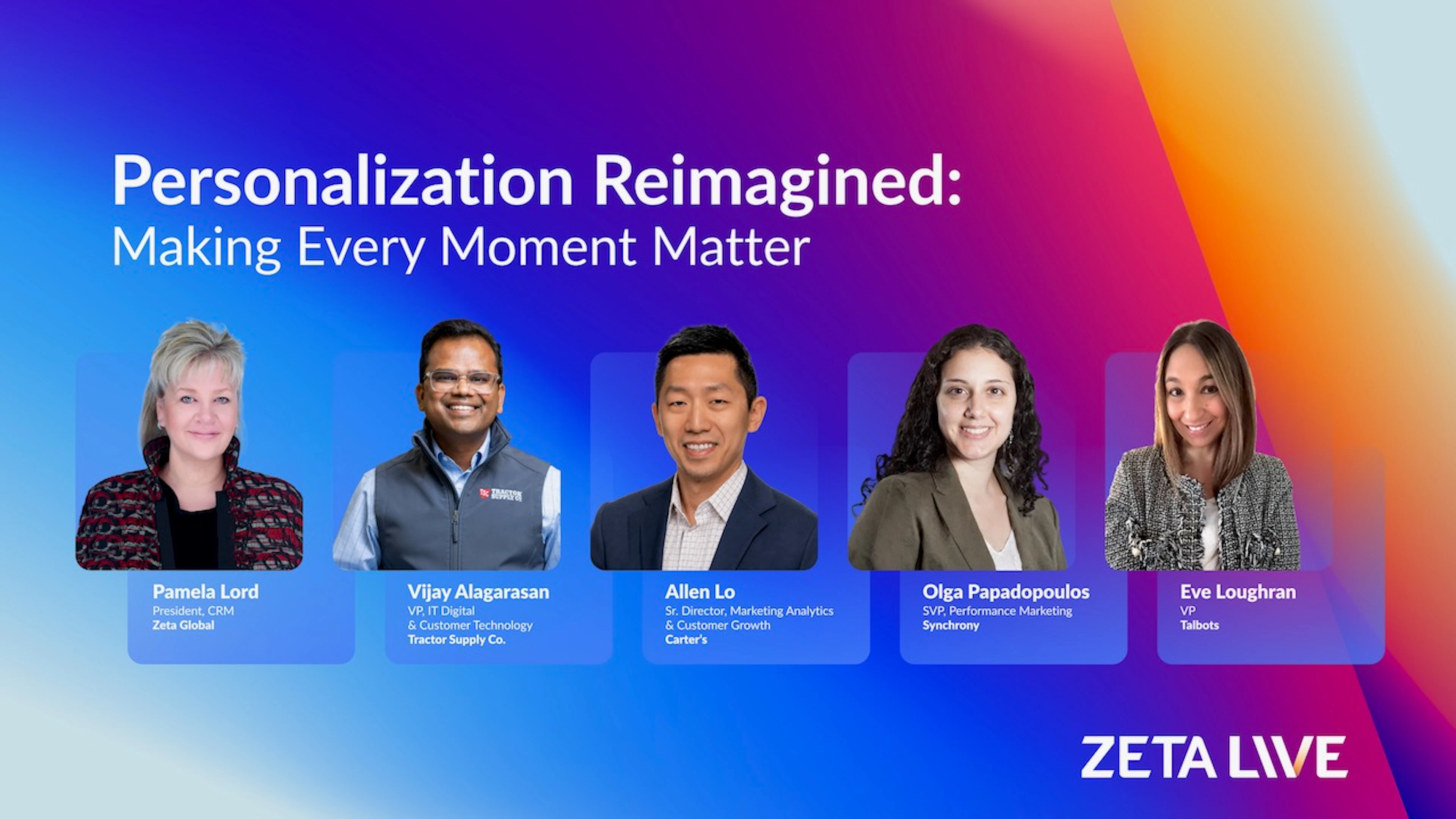 Zeta Live 2026 - personalization reimagined session image