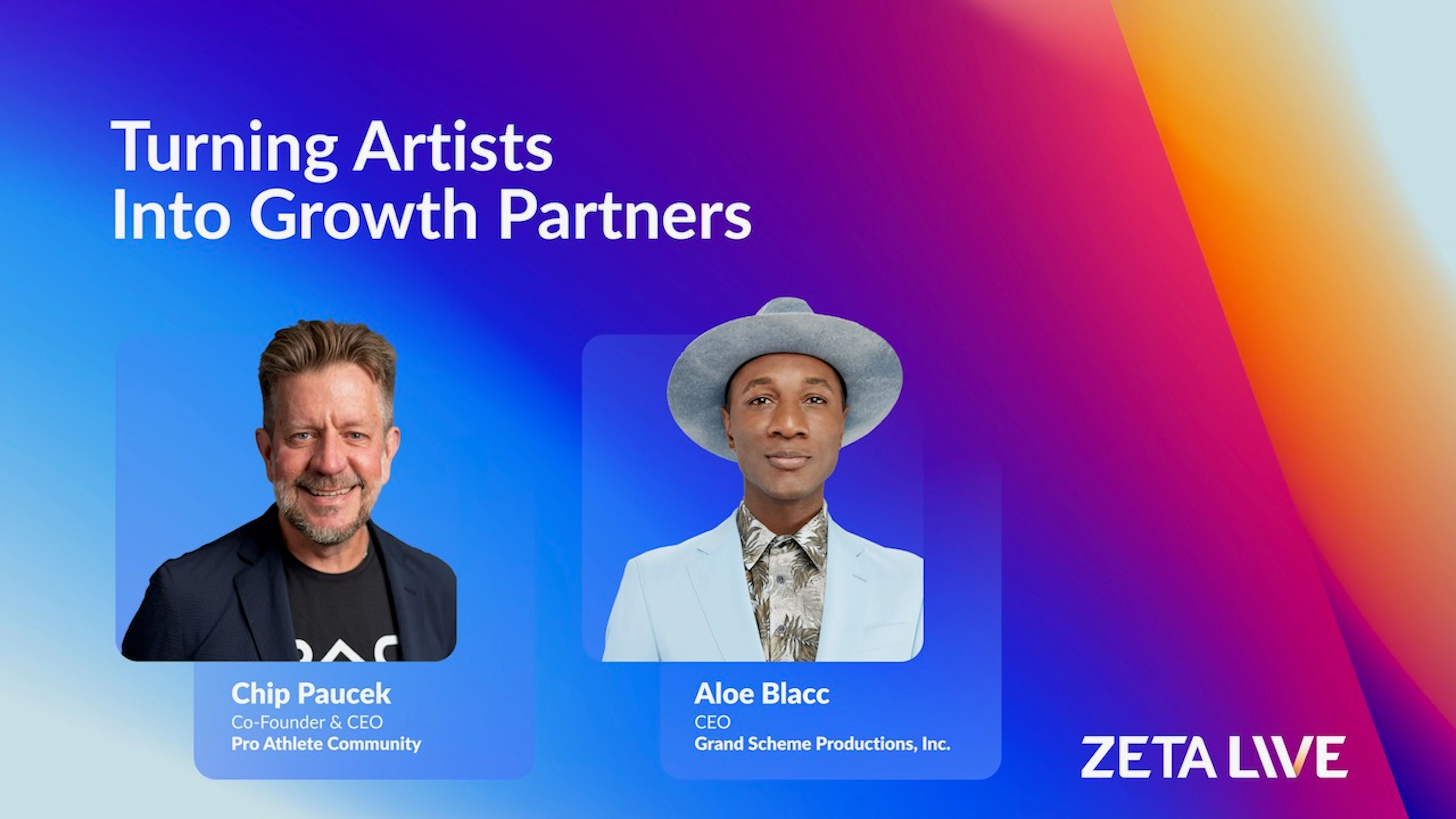 Zeta Live 2026 - Turning artists into growth partners session image