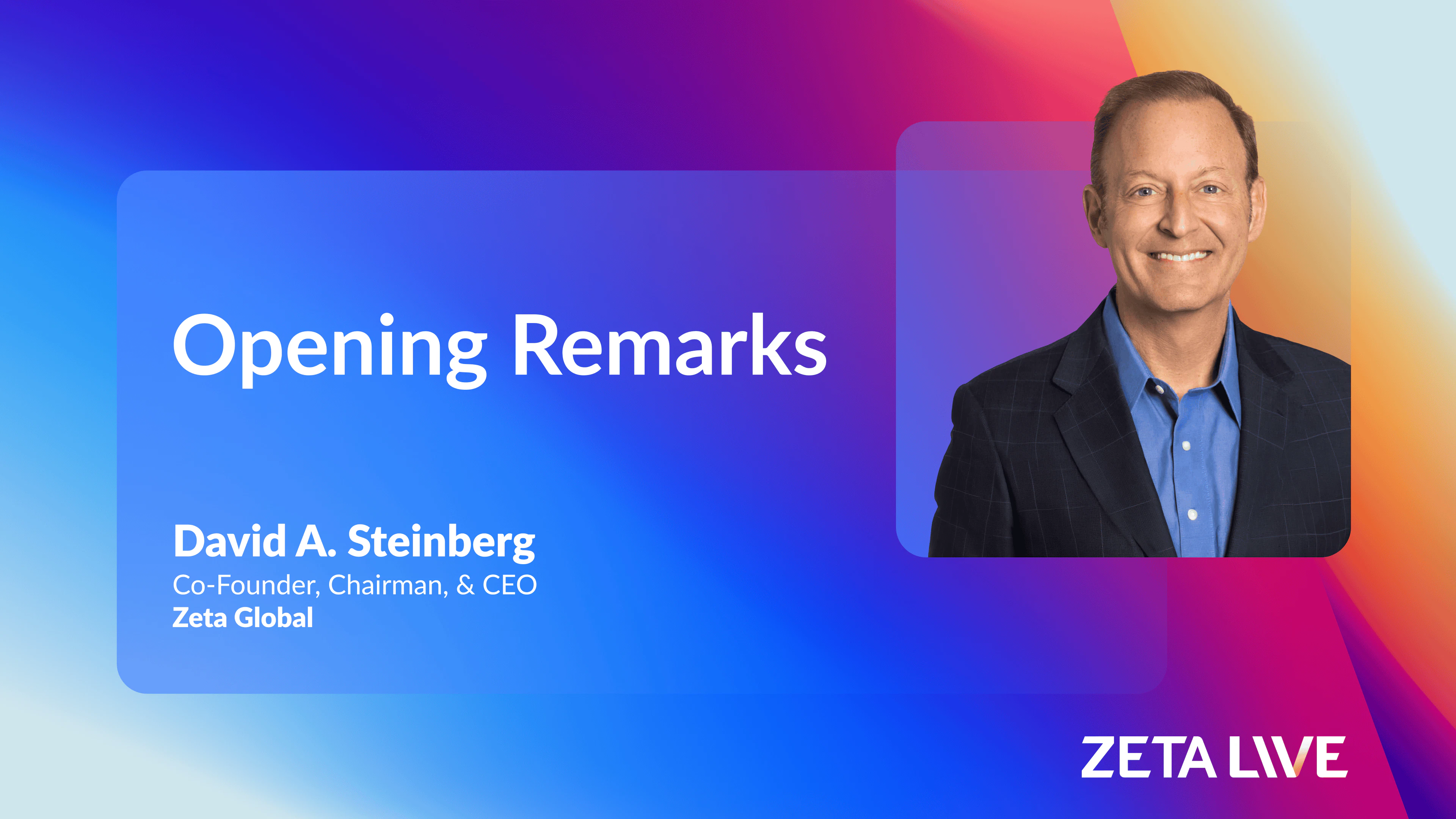 Zeta Live 2026 - opening remarks