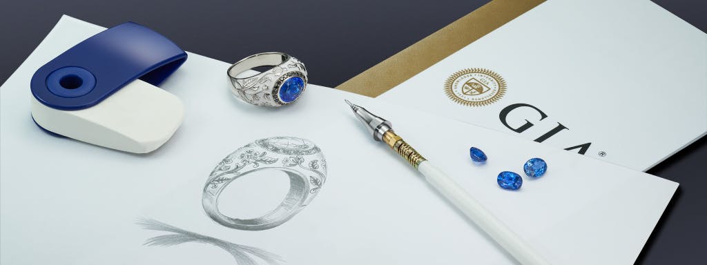 Bespoke jewellery based on the sketch