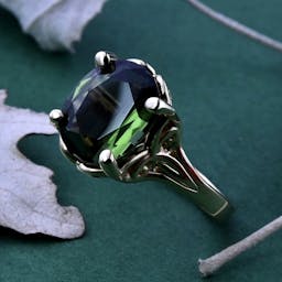 Ring with Green Tourmaline