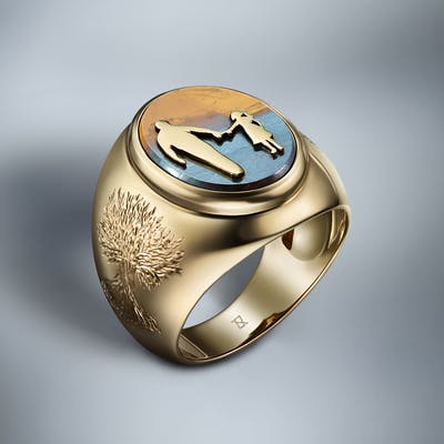 Men's custom gold ring