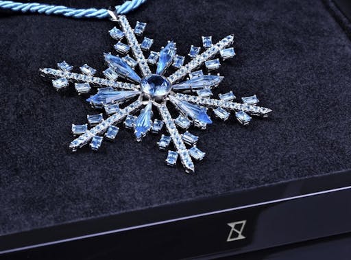 Bespoke handcrafted necklace with snowflake