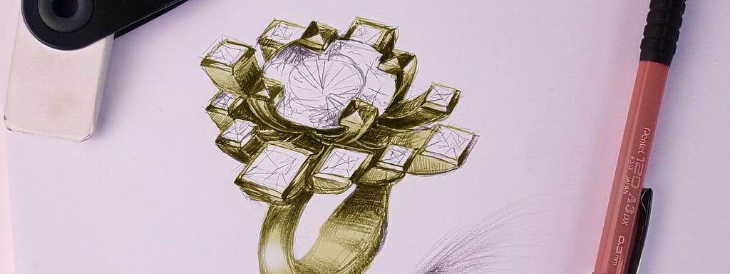 Luksusowy pierścionek z diamentami na zamówienie