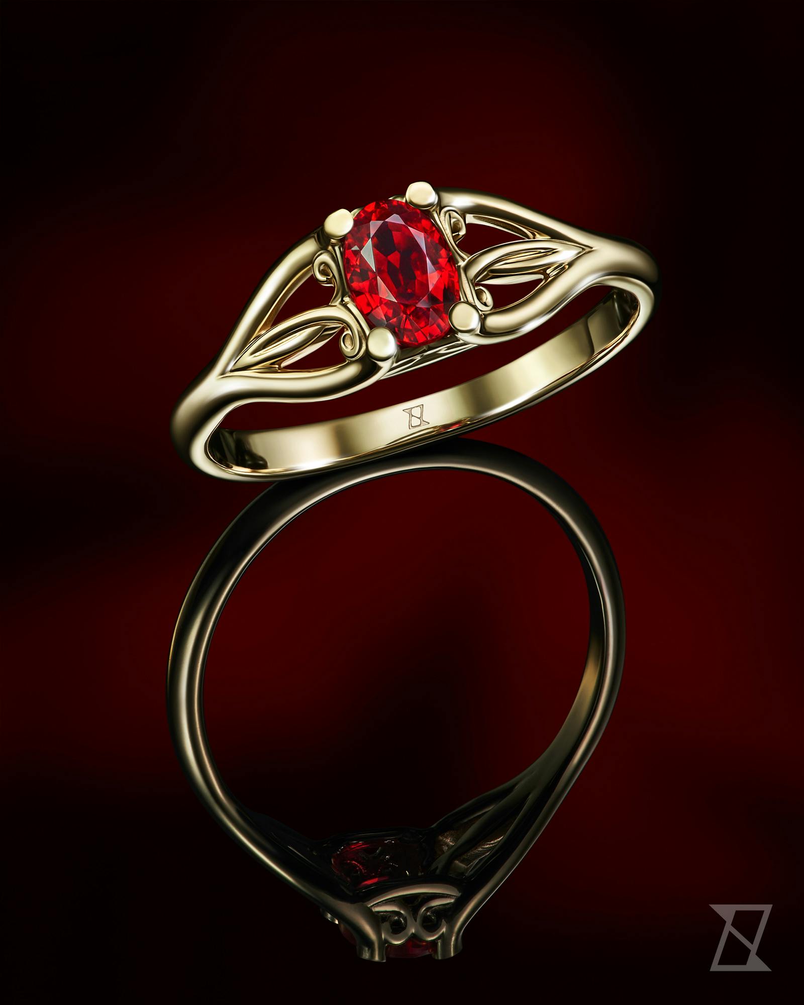 Ring with ruby made to order