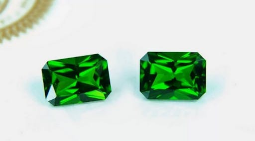 Tsavorite has a unique, bottle-green colour and greater brilliance than the emerald.