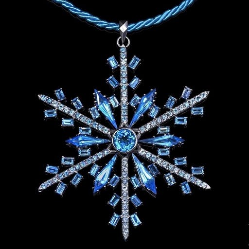 Ожерелье со снежинками