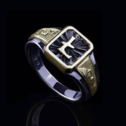 Family initial signet ring