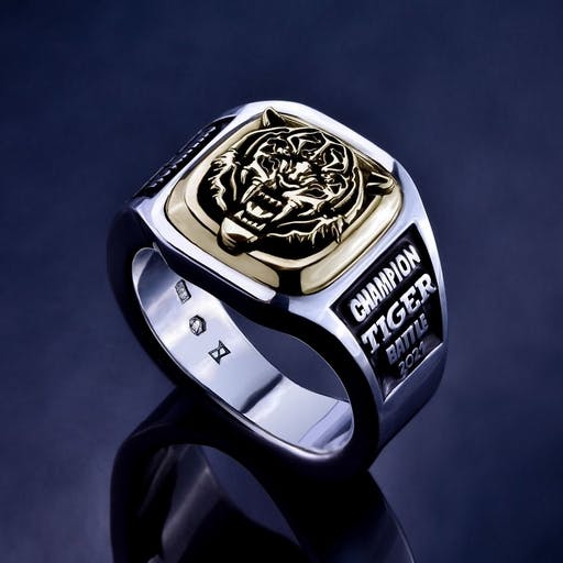Кольцо-печатку с тигром.