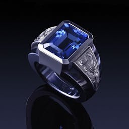 Signet ring with 15 carat topaz