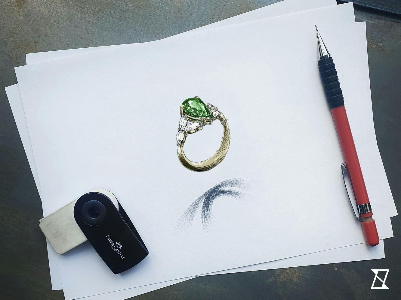 Jaki zielony kamień do pierścionka zaręczynowego