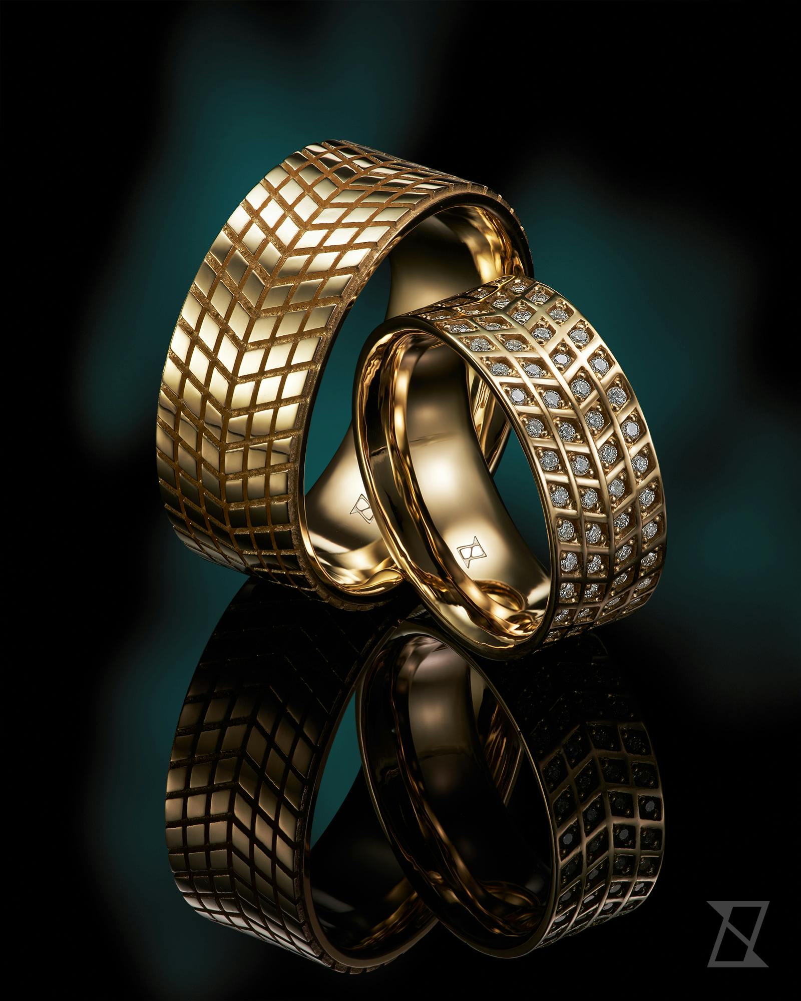 Luxurious handmade diamond wedding rings