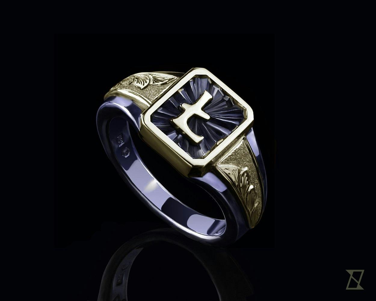 Initial signet ring. 