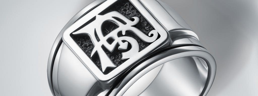 Sygnet z inicjałami wzorowany na pierścieniu Steve'a McQueena