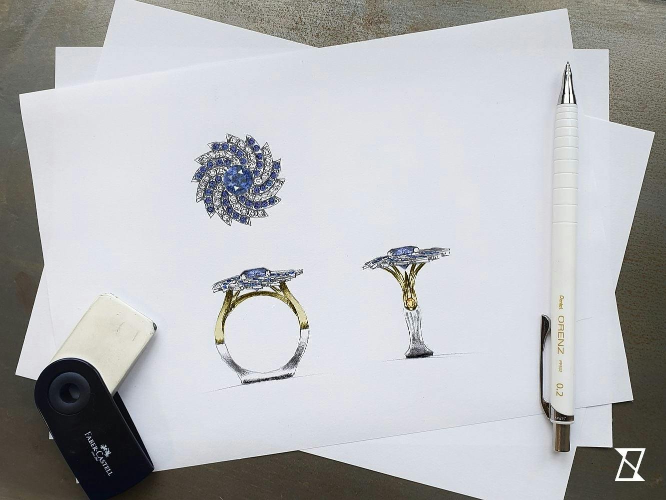 Luksusowy pierścionek zaprojektowany na zamówienie
