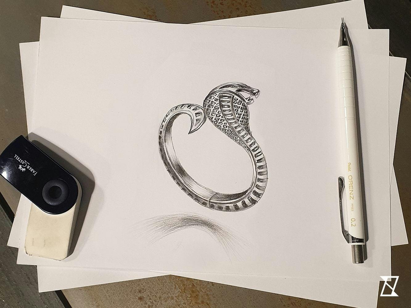 Bespoke design of a cobra bracelet
