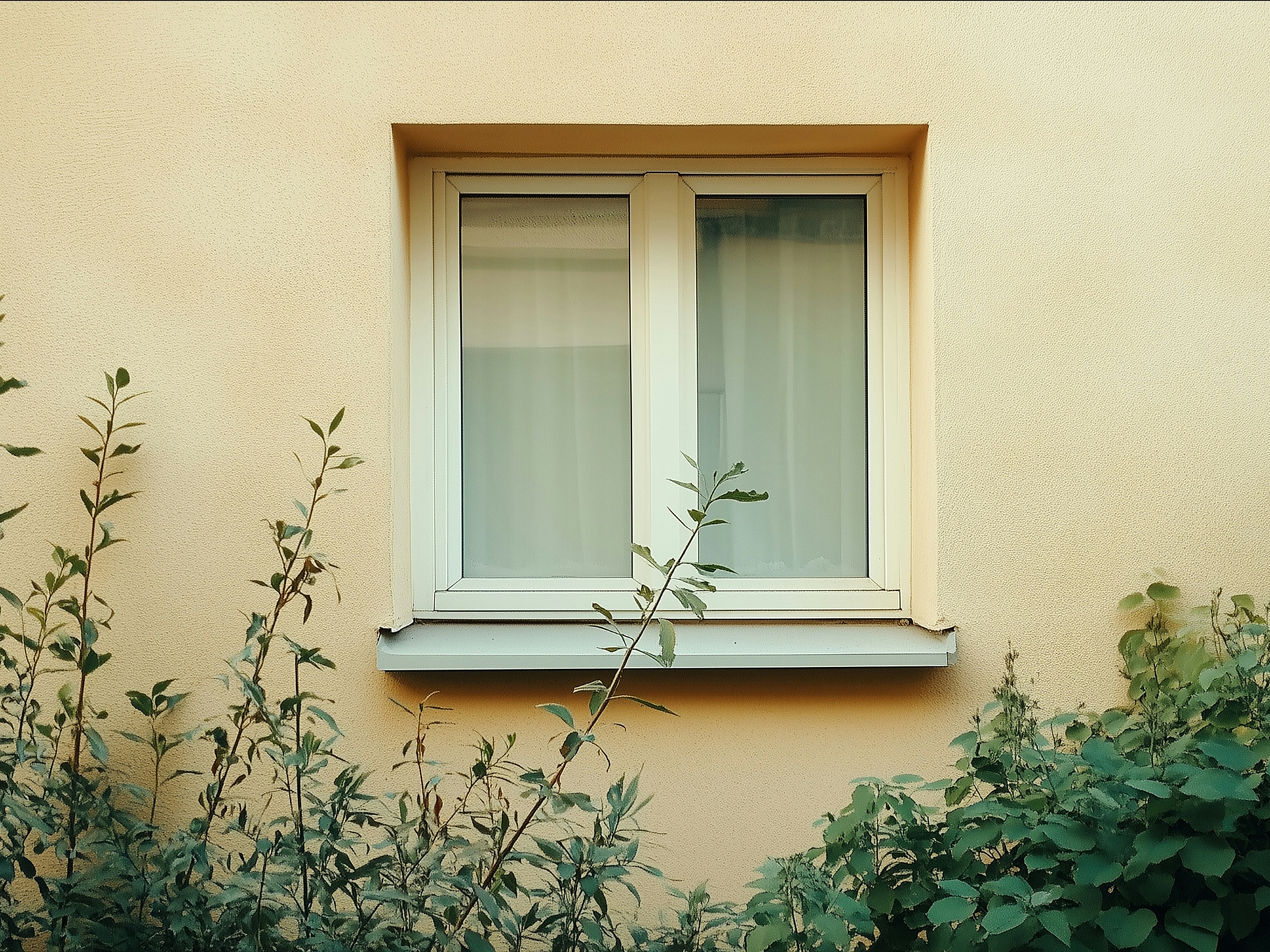 Bild zeigt eine Hausfassade mit Fenster nach einer Fassadensanierung durch HCZ Zikeli