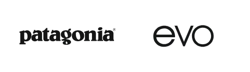 Patagonia and evo logos