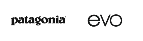 Patagonia and evo logos