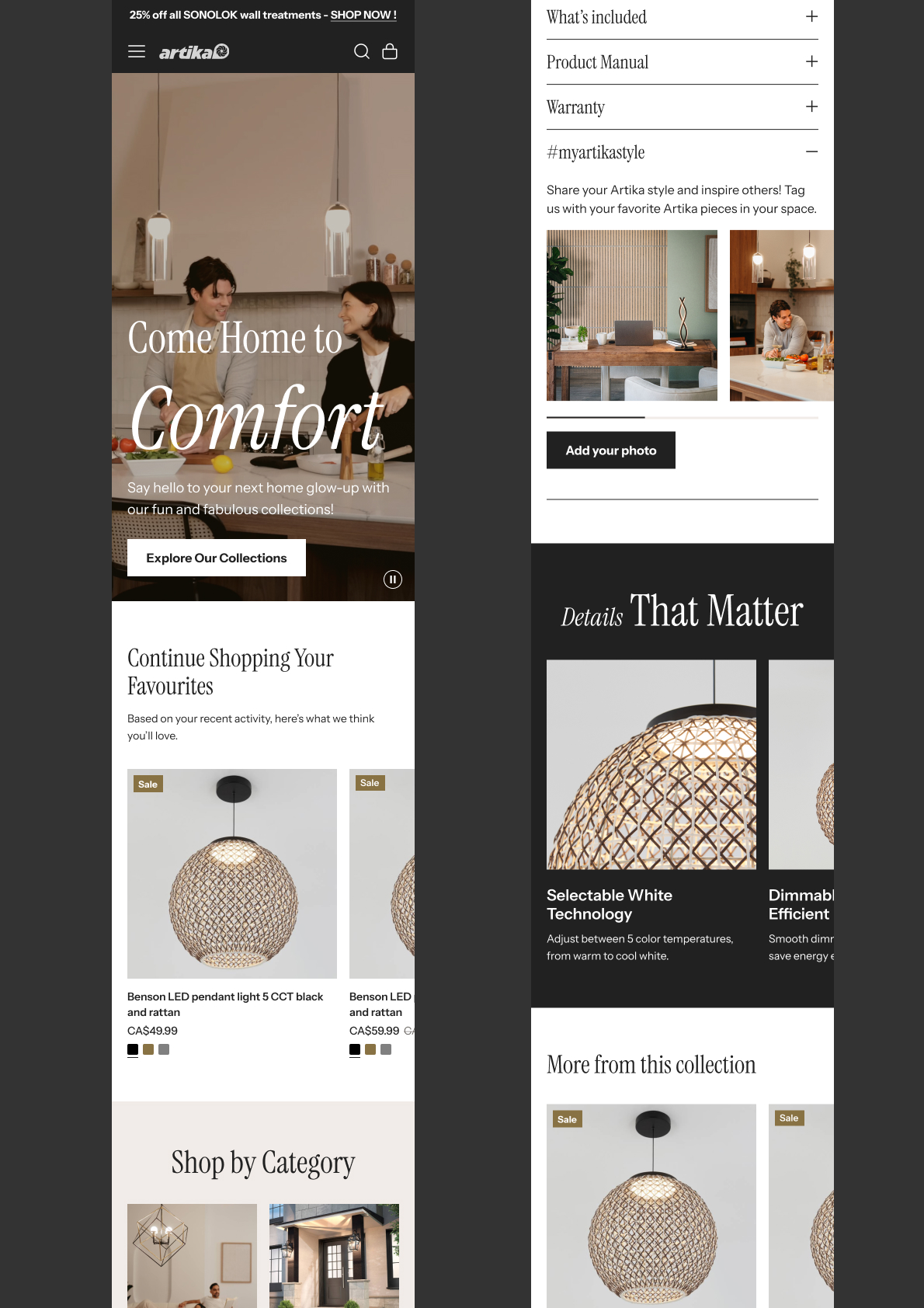 User experience improvement for Artika
