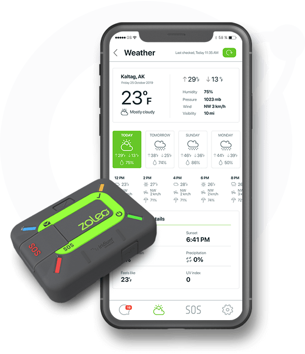 Get Weather Forecasts Wherever You Are with ZOLEO
