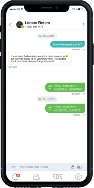 Location Share on ZOLEO App