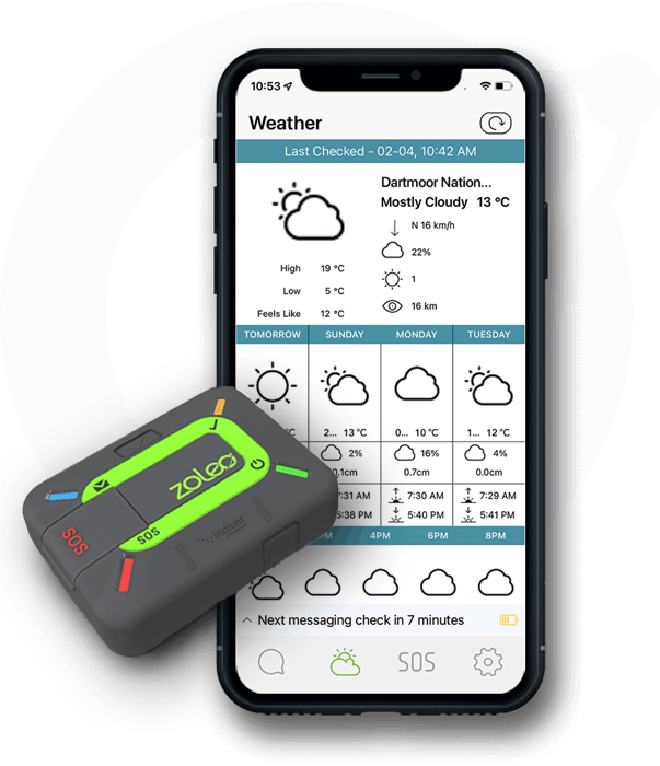 ZOLEO Weather Forecasts by AerisWeather