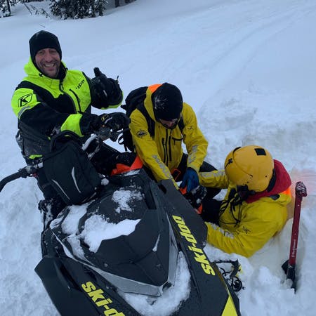 Snowmobiler Thrown in Freak Accident