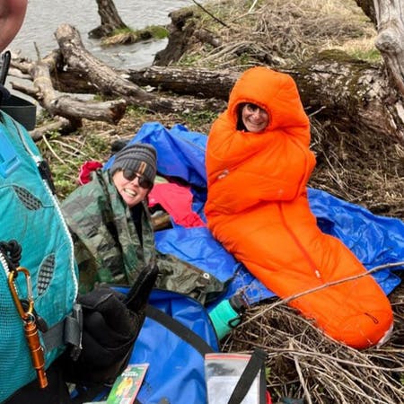 Paddler Capsizes in Freezing Water