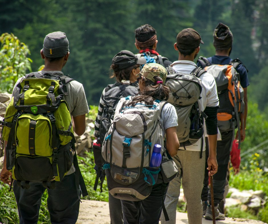 3 s group hiking