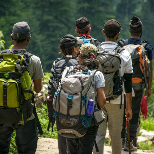 3 s group hiking