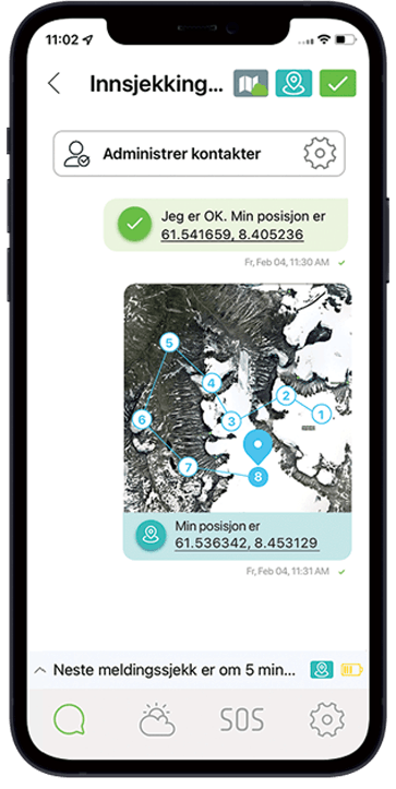 Share location in every message