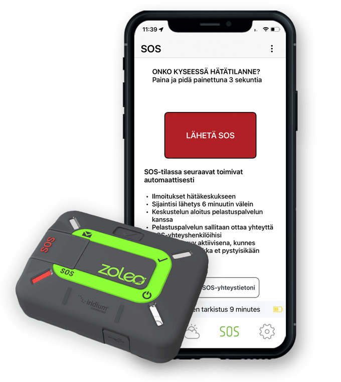 ZOLEO Emergency SOS App Screen