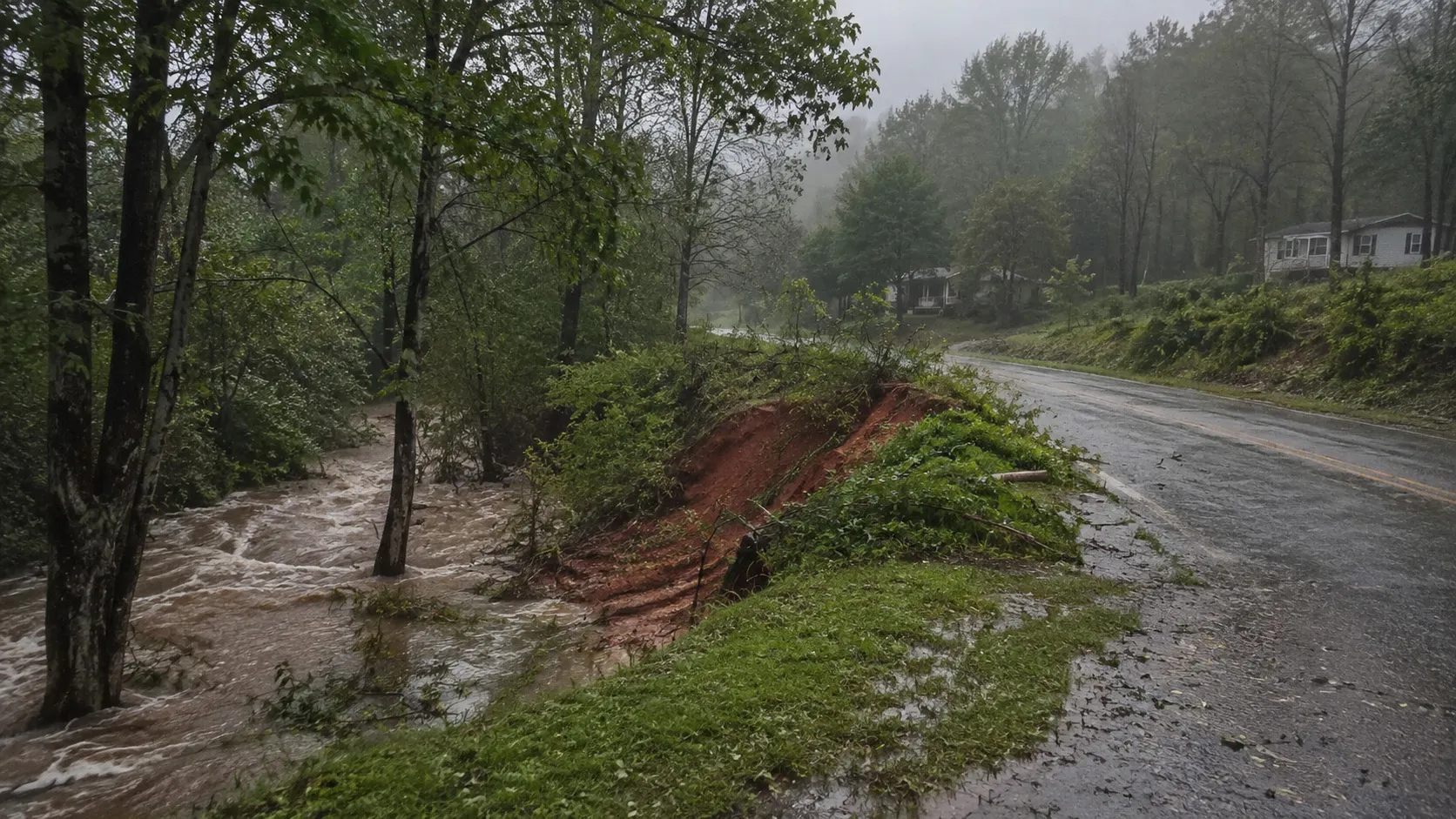stormy road