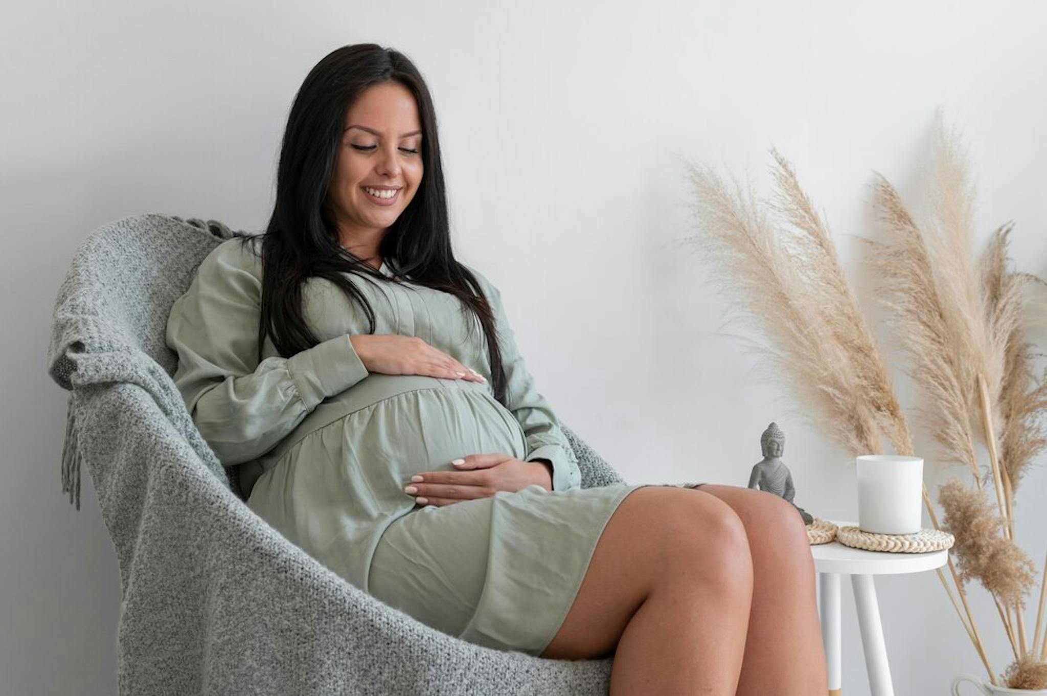 pregnant lady sitting