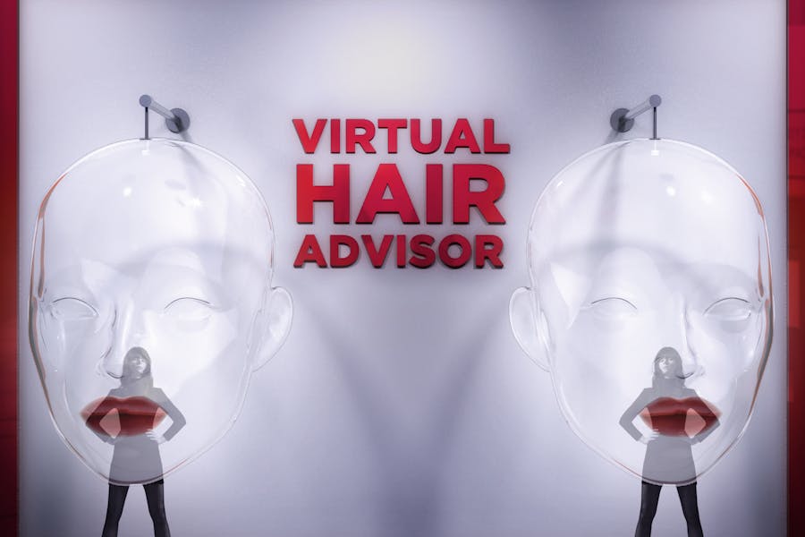 Photo of the virtual hair advisor at Vivatech